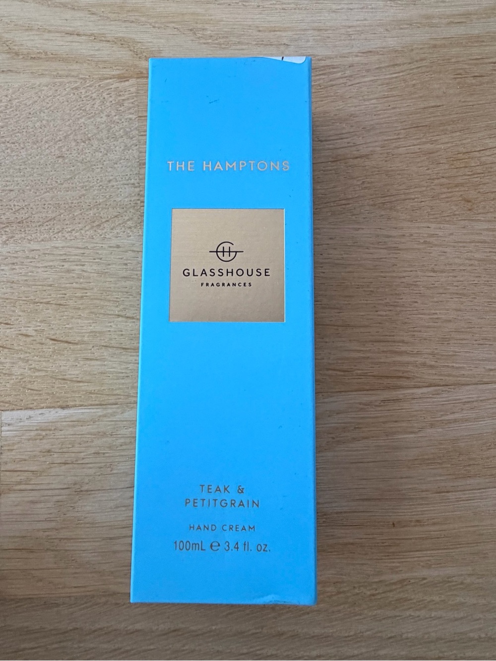 Glasshouse The Hamptons Teak & Petitgrain Hand Cream - 100ml BNIB